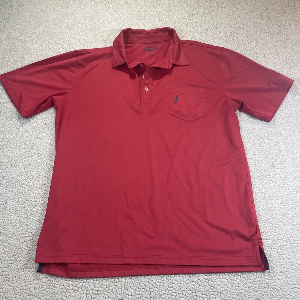 Johnnie-O Polo Mens Large Red PREP-FORMANCE Short Sleeve Pocket Logo Golf Shirt